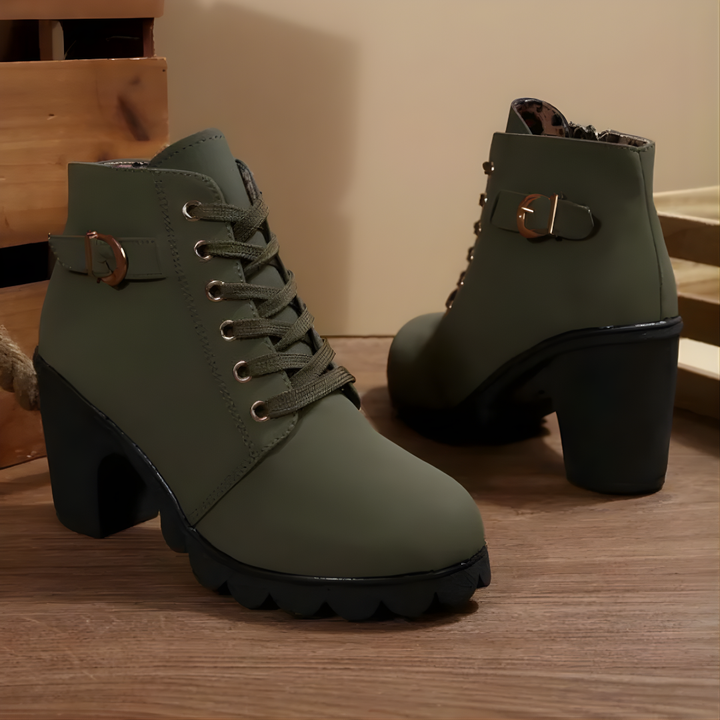 Ember | Lace Up Buckle Ankle Boot
