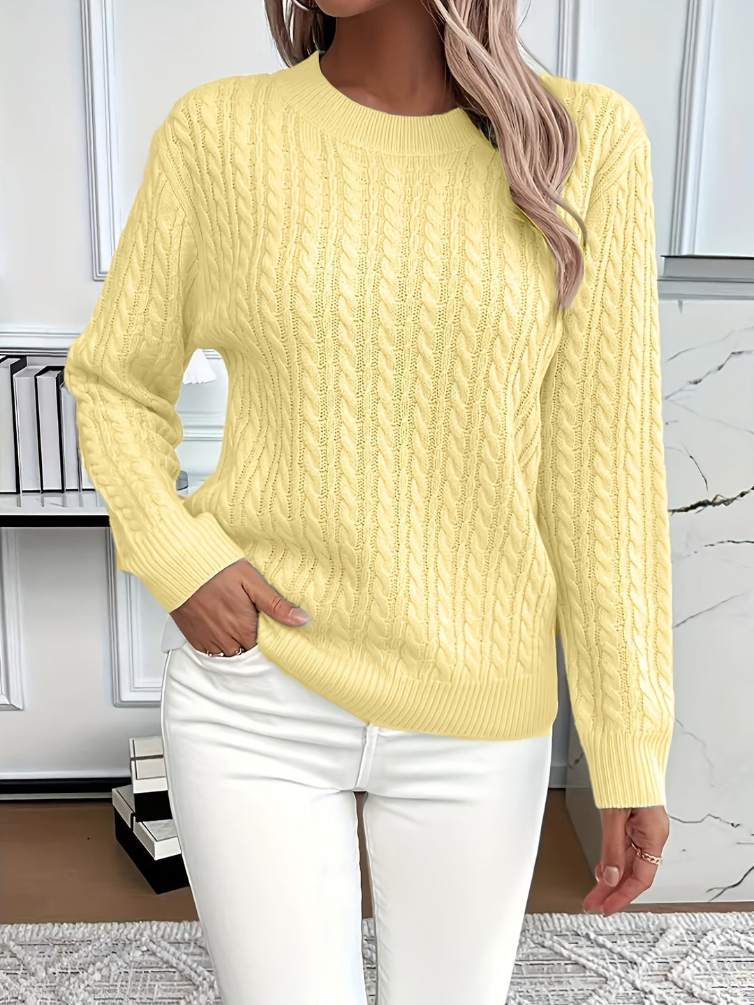 Evelyn | Cable Knit Sweater