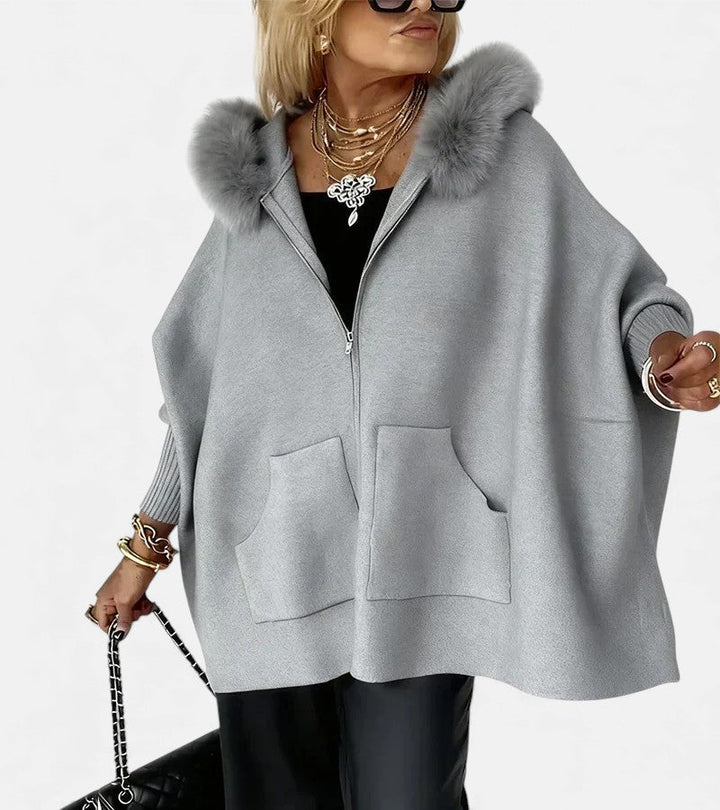 Diana | Casual Hooded Coat with Fur Collar