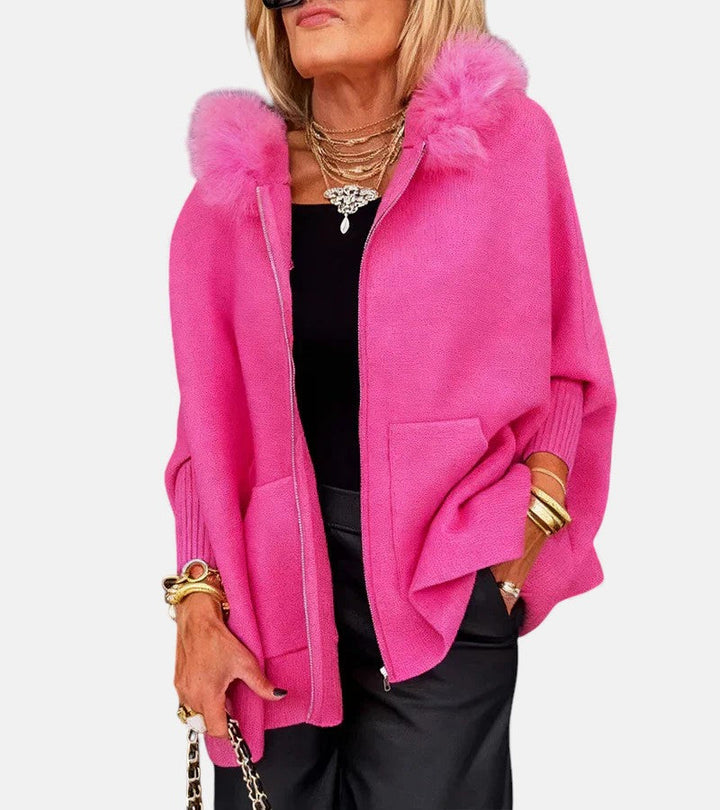 Diana | Casual Hooded Coat with Fur Collar