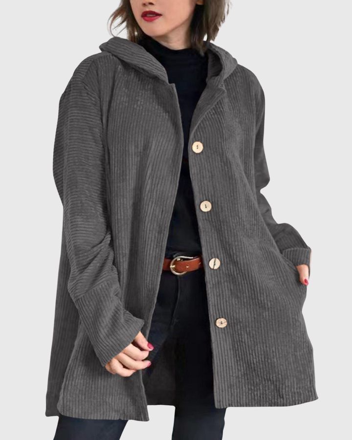 Renee | Corduroy Hooded Jacket