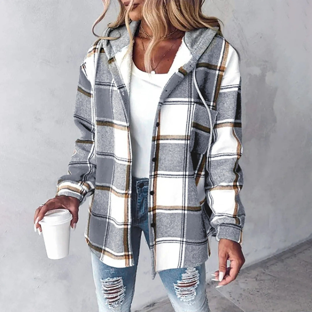 Brigitte | Cozy Plaid Jacket