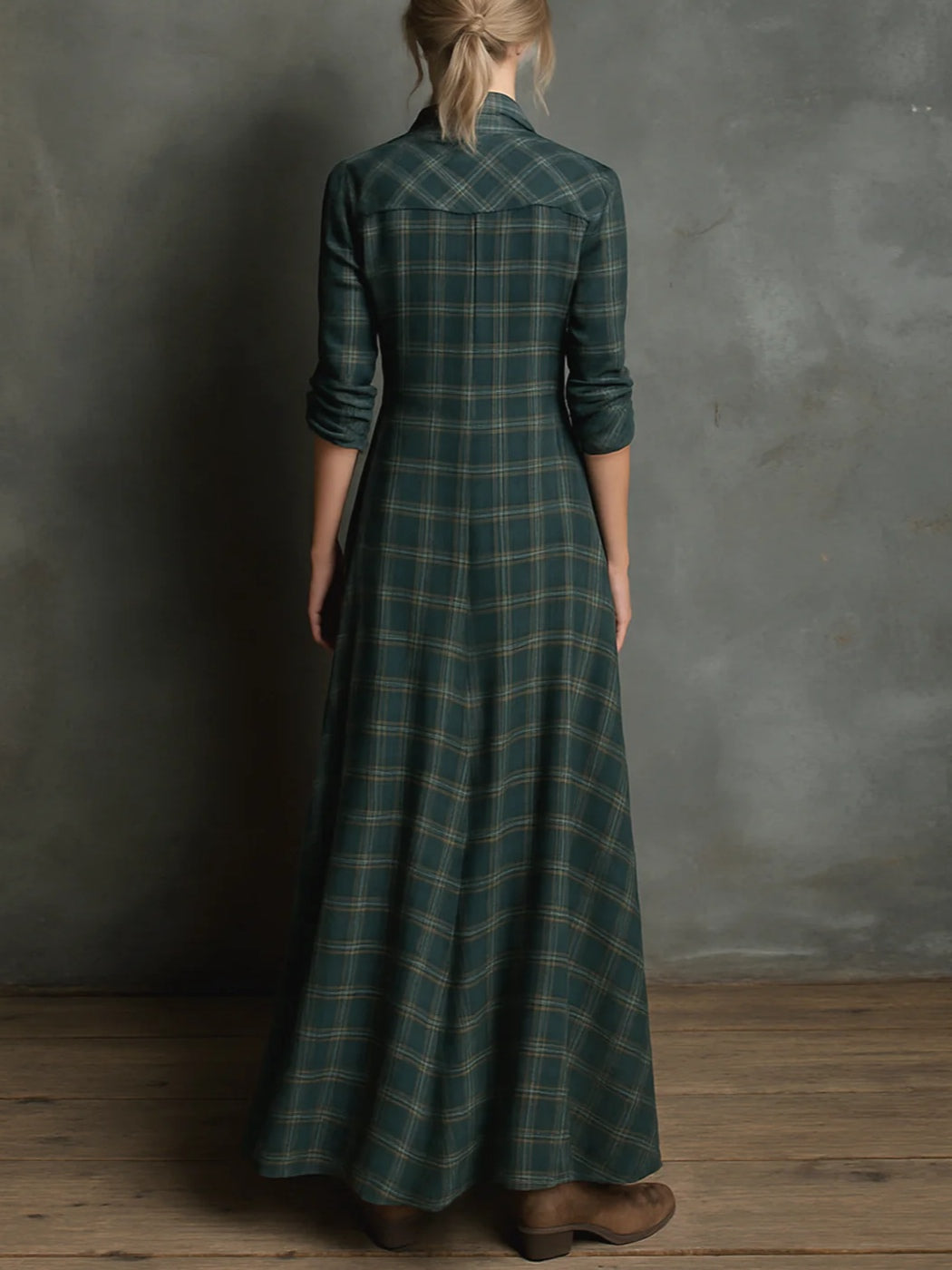 Rowena | Plaid Maxi Dress