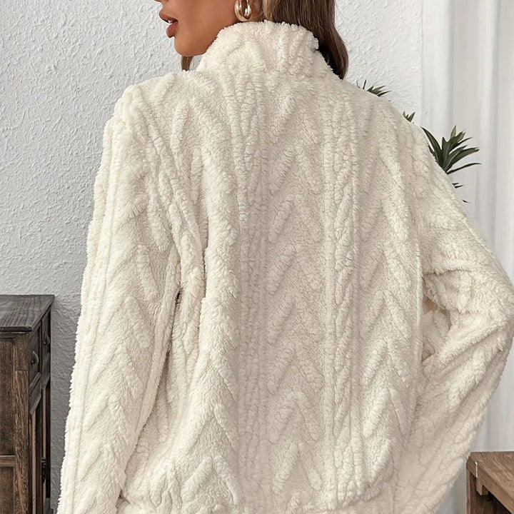 Harper | Fuzzy Half-Zip Sweatshirt with Pockets